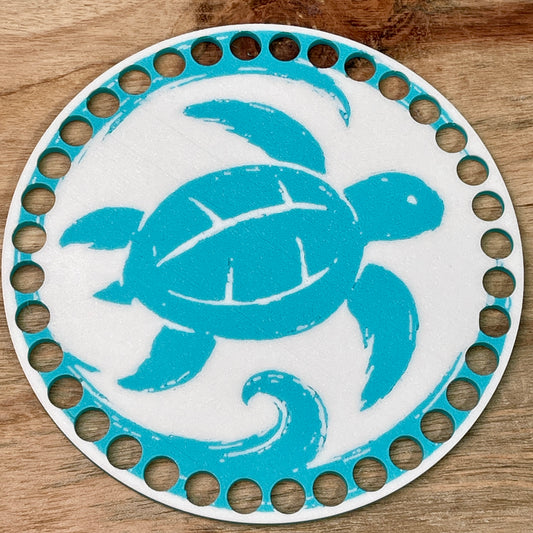 Turtle Base for Basket Coiling and Crochet 5-inch