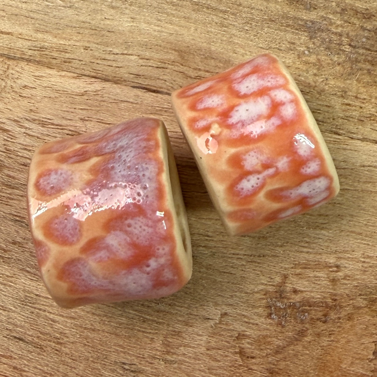 Set of 2 Ceramic Beads