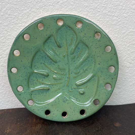 Curved Ceramic Base for Coiled Baskets - 6 inch