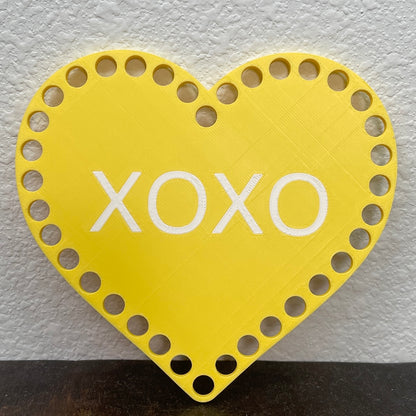 XOXO Heart Shaped Base for Coiling and Crochet