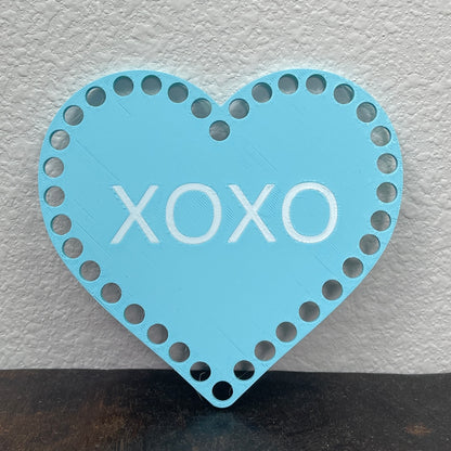 XOXO Heart Shaped Base for Coiling and Crochet