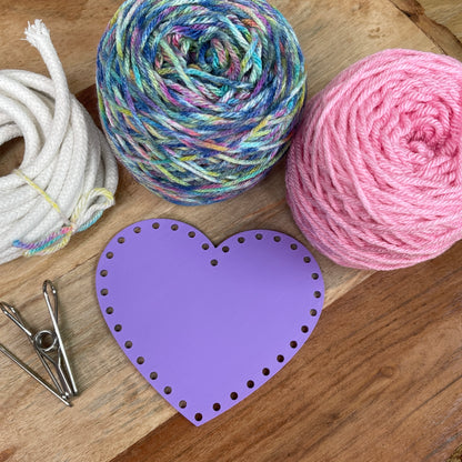 Yarn Coiled Basket Kit with a Heart Base
