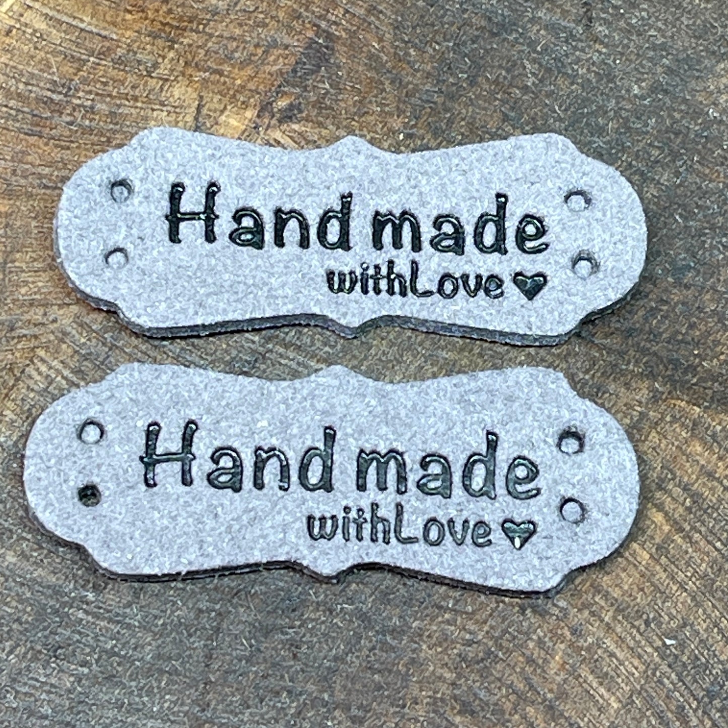 Microfiber Handmade with Love Basket Tags