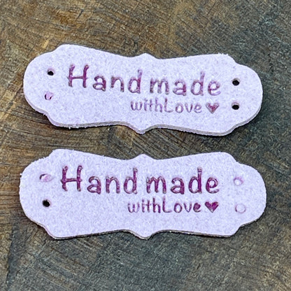 Microfiber Handmade with Love Basket Tags