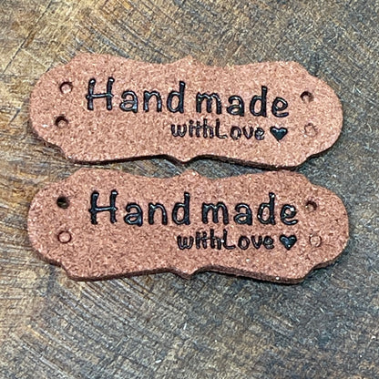 Microfiber Handmade with Love Basket Tags