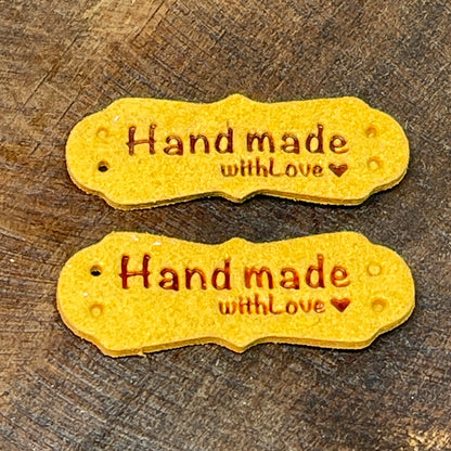 Microfiber Handmade with Love Basket Tags