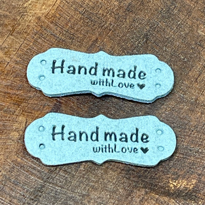 Microfiber Handmade with Love Basket Tags