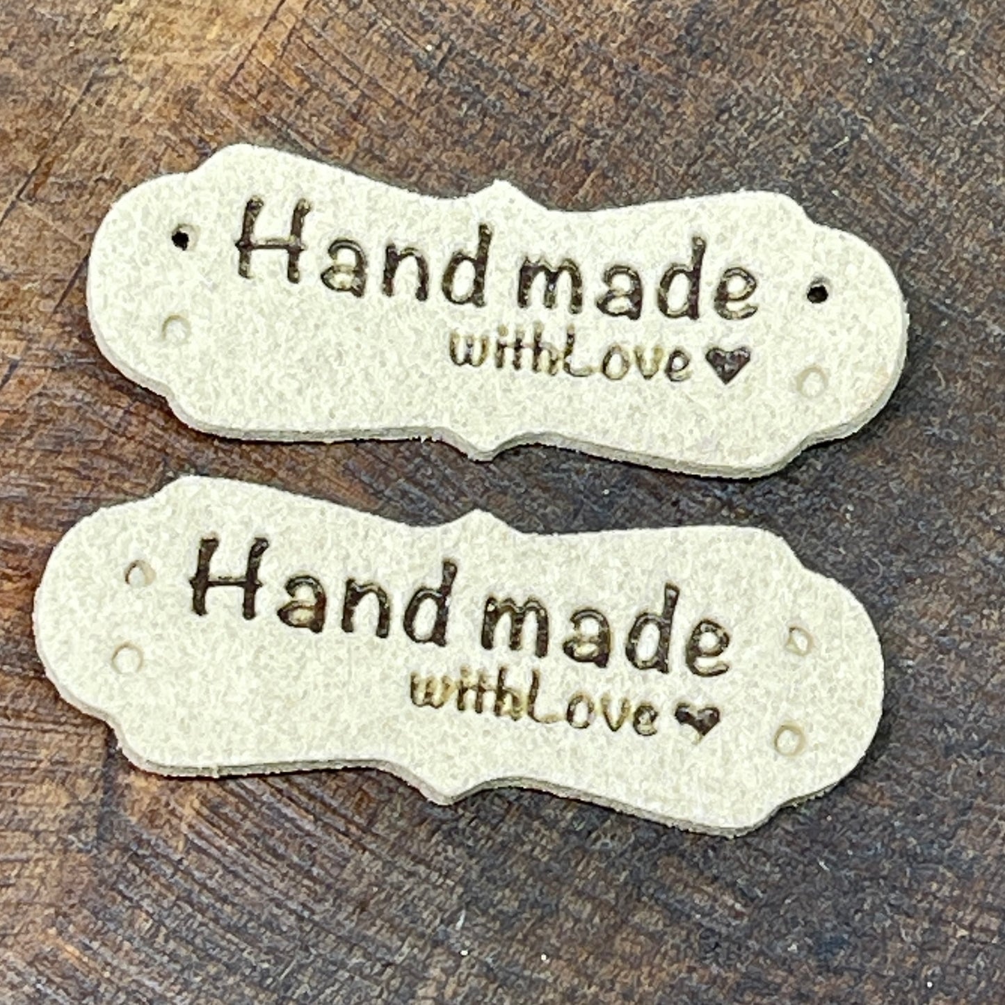 Microfiber Handmade with Love Basket Tags