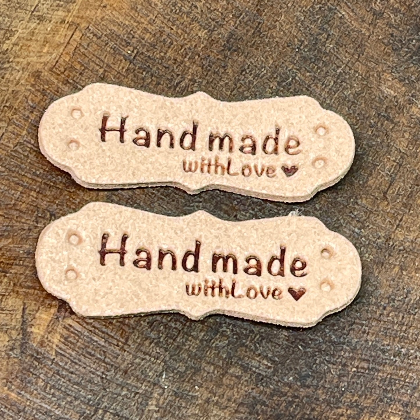 Microfiber Handmade with Love Basket Tags