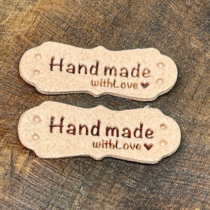 Microfiber Handmade with Love Basket Tags