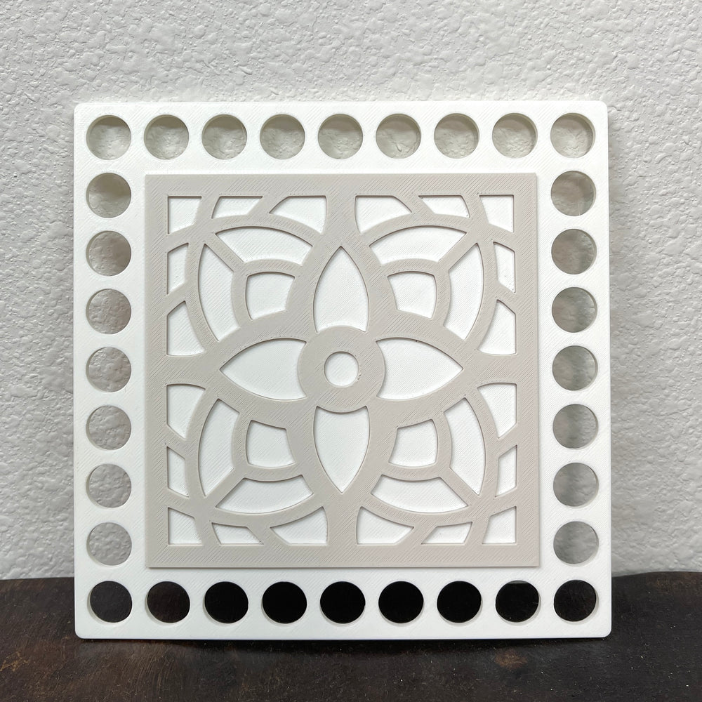 Square Geometric Pattern Base for Jumbo Cord