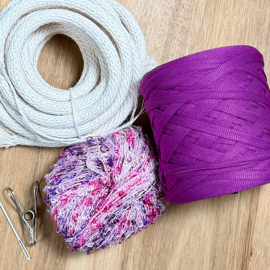 T-Shirt Yarn Mixed Fiber Coiled Basket Kit - Limited Edition