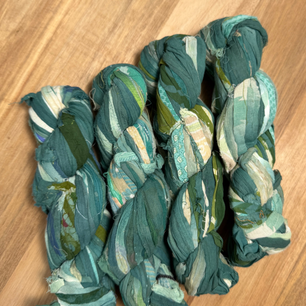 Assorted Recycled Cotton Sari Ribbon Yarn