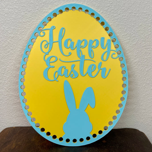 Happy Easter Base for Basket Coiling and Crochet