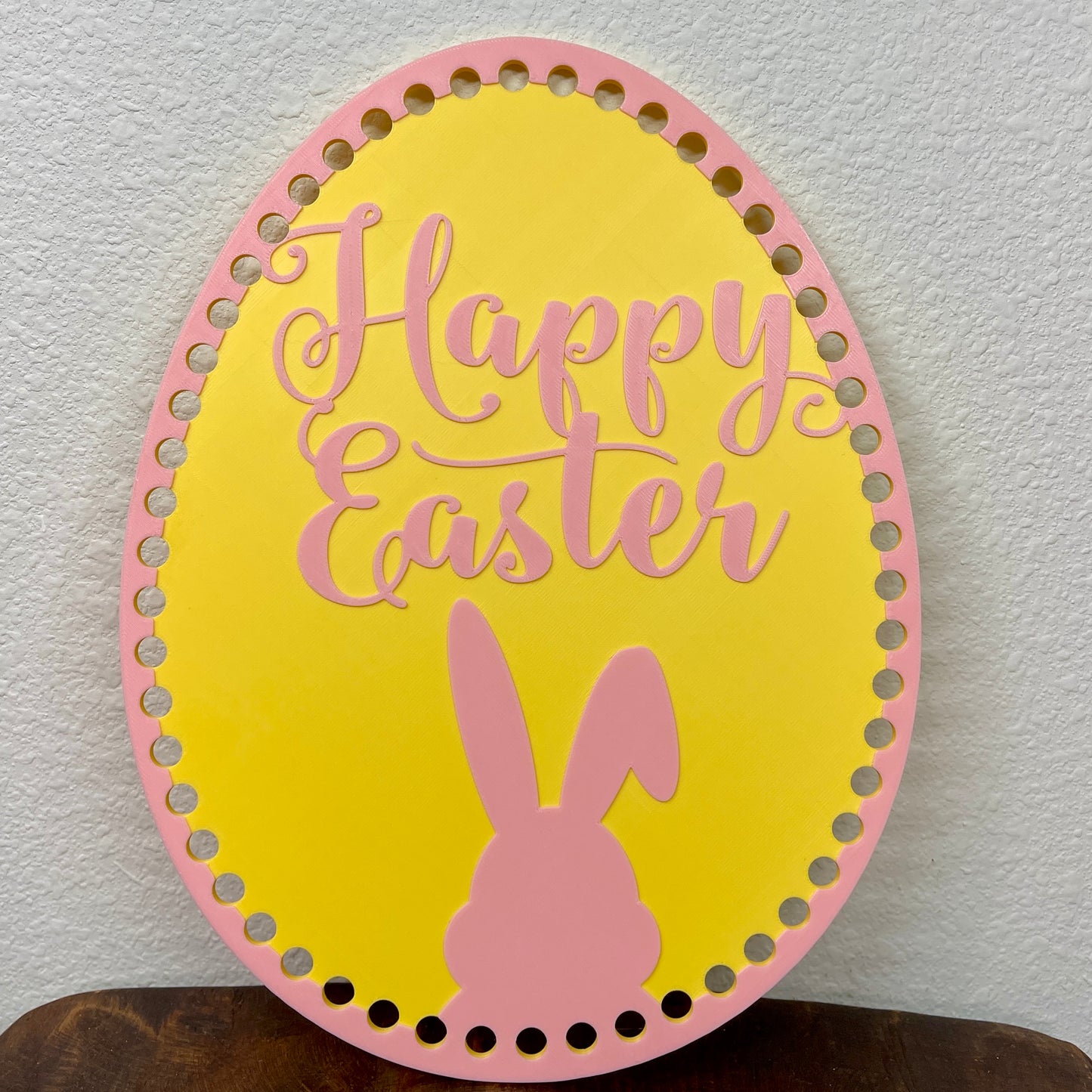 Happy Easter Base for Basket Coiling and Crochet