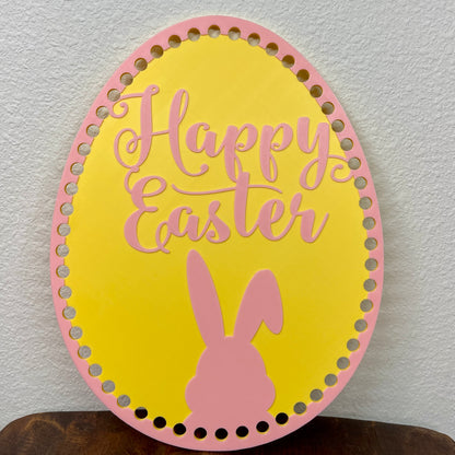 Happy Easter Base for Basket Coiling and Crochet