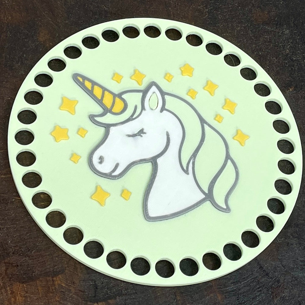 Unicorn Base for Basket Coiling and Crochet 6-inch