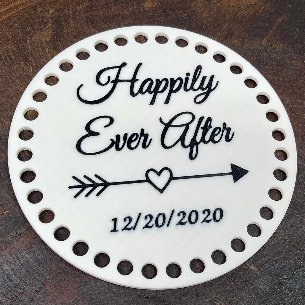 Happily Ever After Personalized Basket Base 6-inch