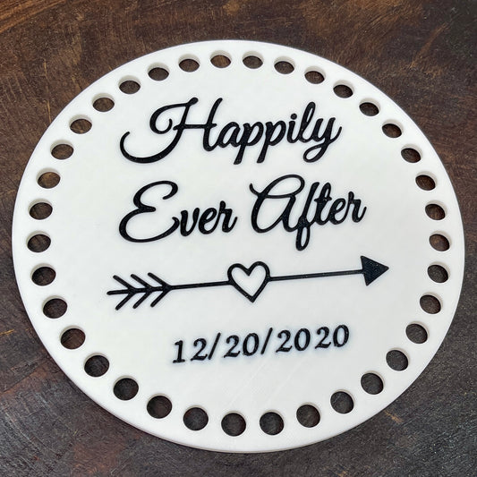 Happily Ever After Personalized Basket Base 6-inch