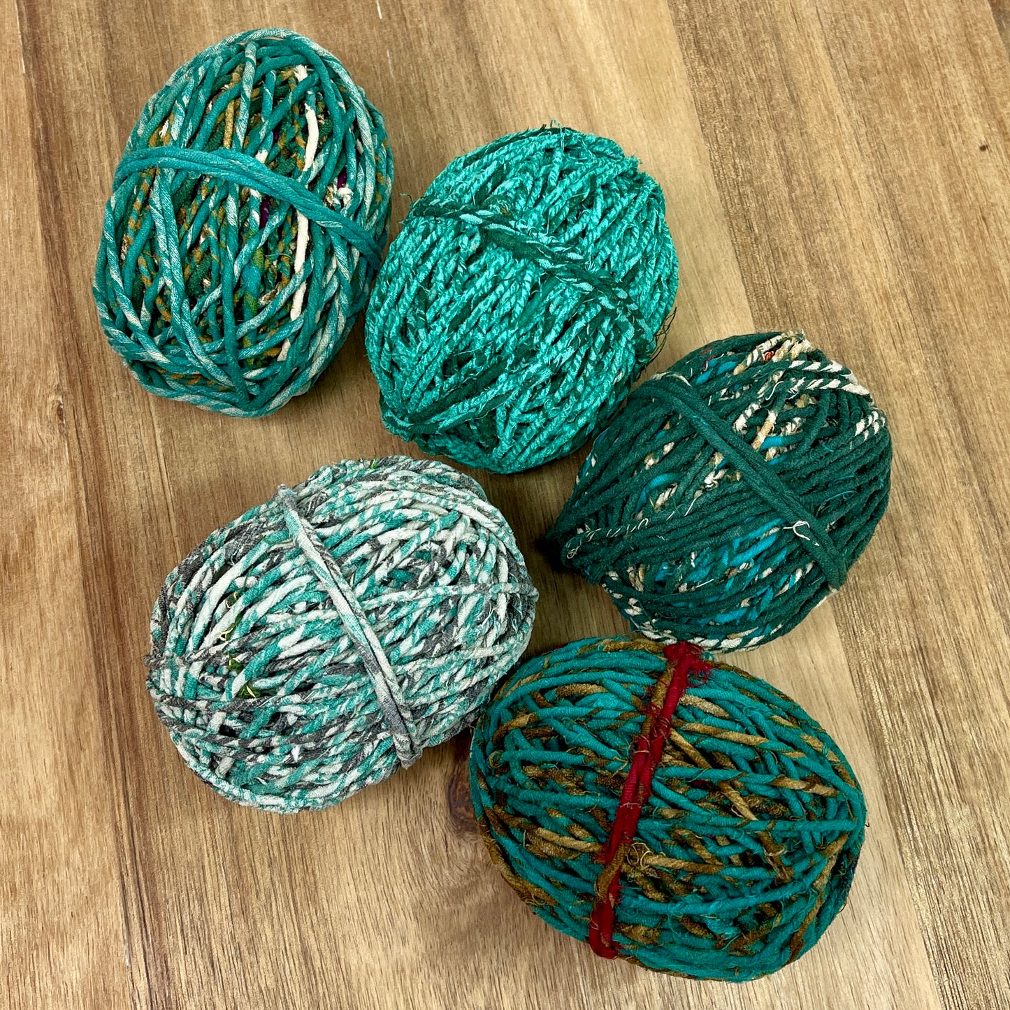 Recycled Sari Twine Balls