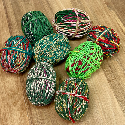 Recycled Sari Twine Balls