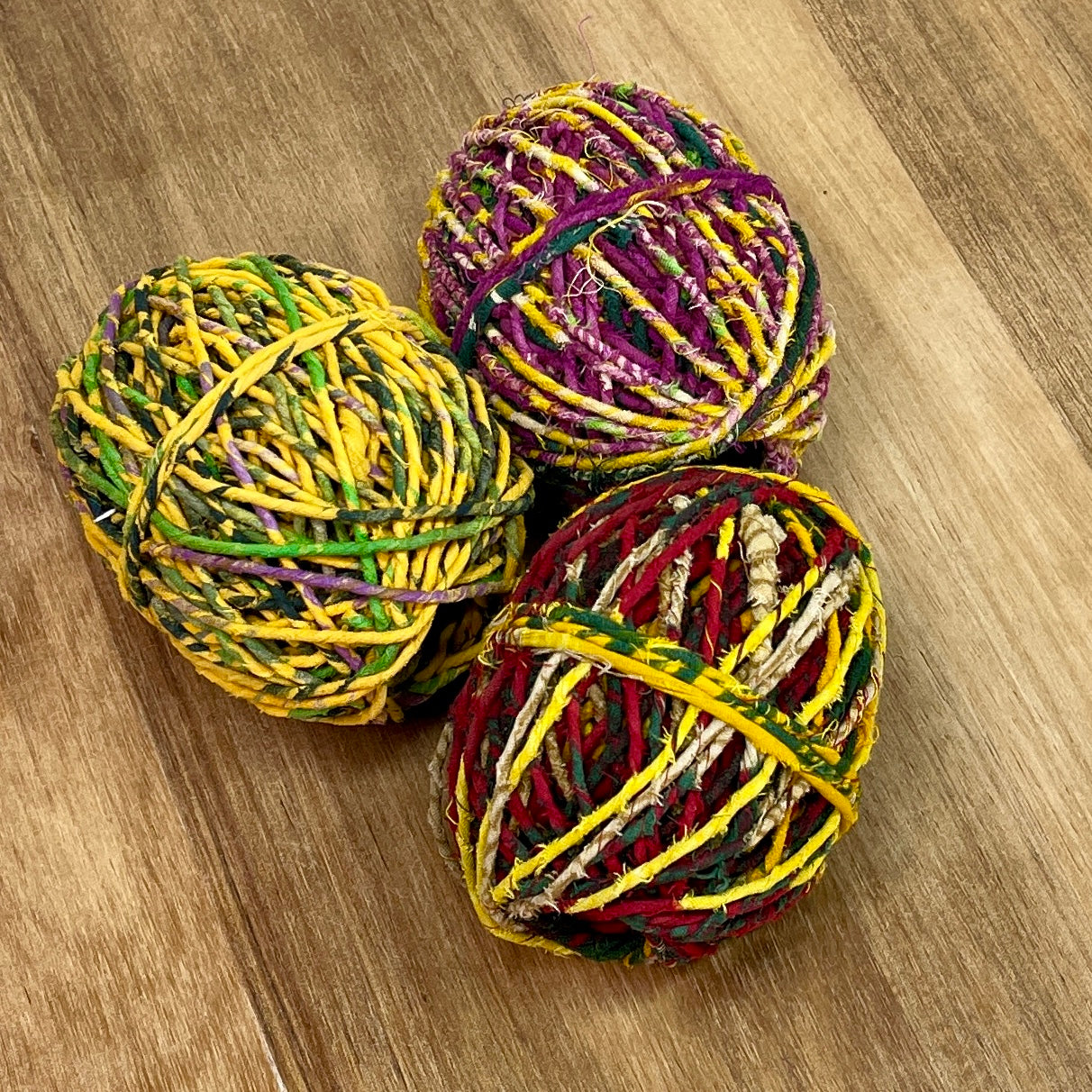 Recycled Sari Twine Balls