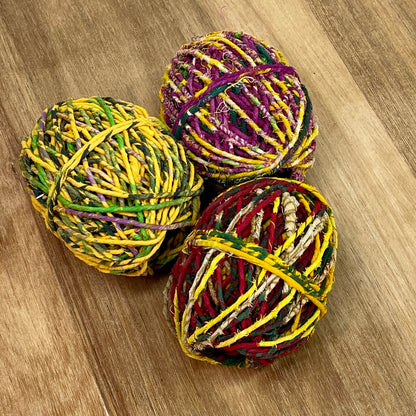 Recycled Sari Twine Balls
