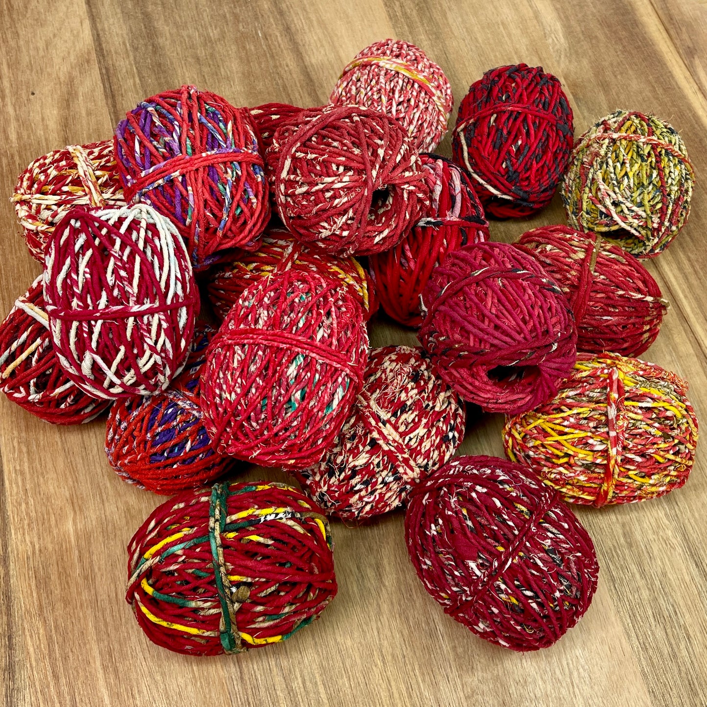 Recycled Sari Twine Balls