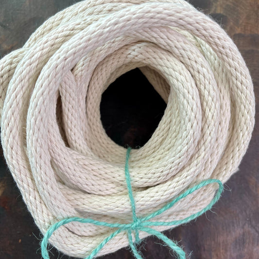 9.5mm Cotton Solid Braid Filler Cord - 25 foot bundle