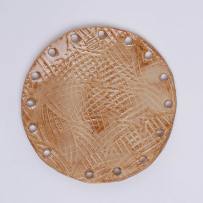 Organic Form: Ceramic Base for Basket Coiling & Weaving 5-Inch