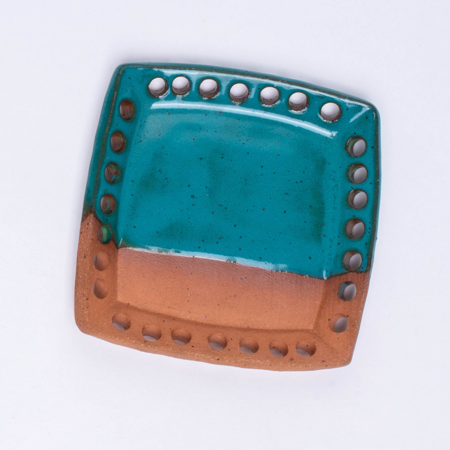 Square Ceramic Base for Coiled Baskets