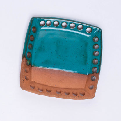 Square Ceramic Base for Coiled Baskets