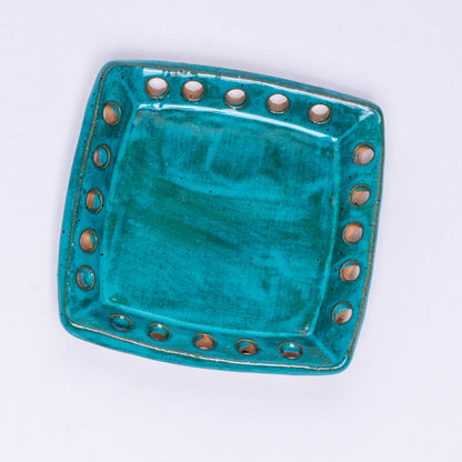 Square Ceramic Base for Coiled Baskets