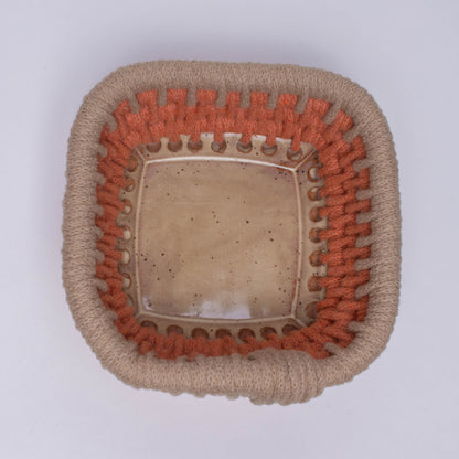 Square Ceramic Base for Coiled Baskets