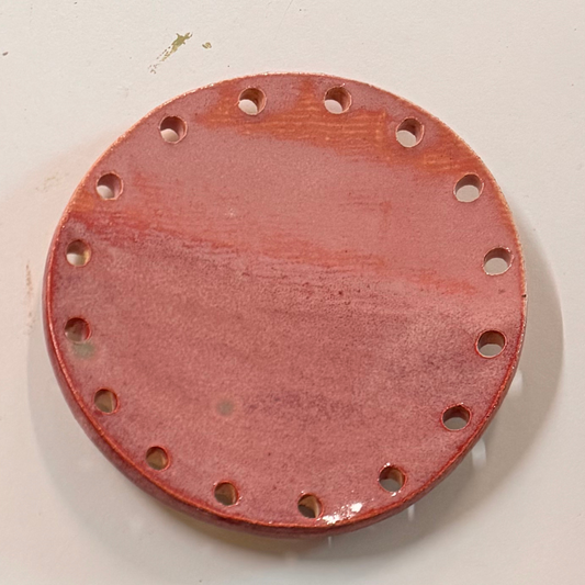 Curved Ceramic Base for Coiled Baskets - 6 inch