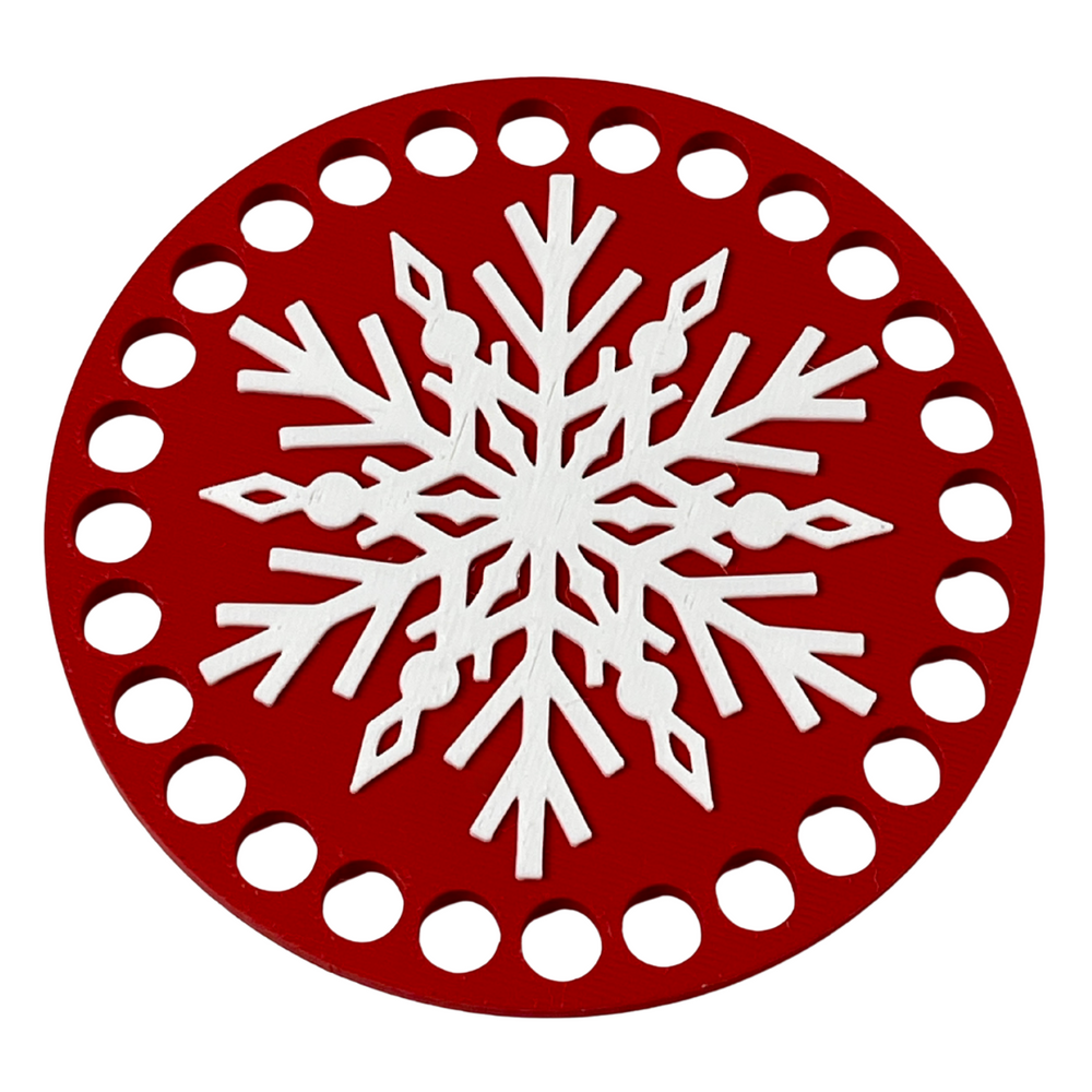 Snowflake Base for Basket Coiling and Crochet 4-inch