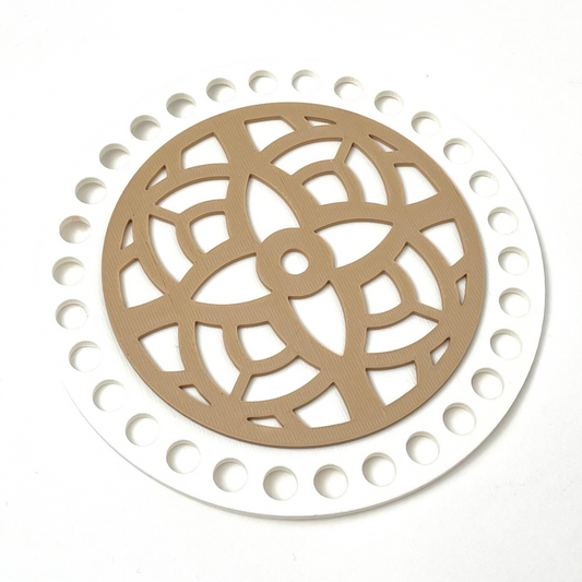 Geometric Shape Base for Basket Coiling and Crochet 5-inch