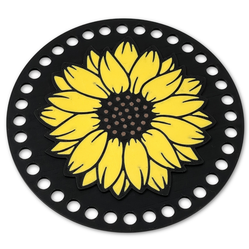 Sunflower Base for Basket Coiling and Crochet 6-inch