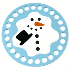 Melting Snowman Base for Crochet and Basket Coiling 5-inch