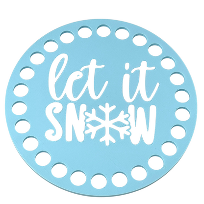 Let it Snow Base for Crochet and Basket Coiling 5-inch