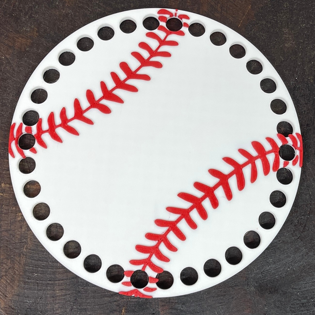 Baseball Base for Coiling and Crochet