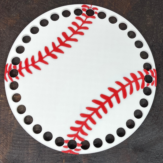 Baseball Base for Coiling and Crochet