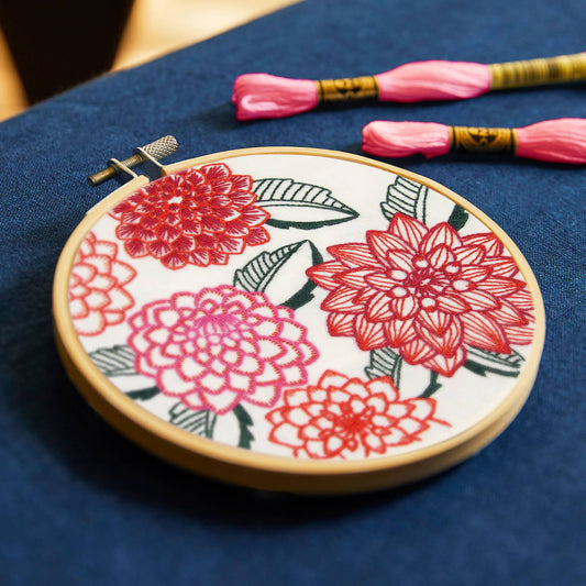Dahlias Embroidery Kit