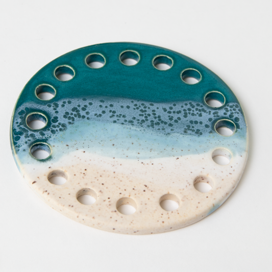 Ceramic Base for Coiled Baskets - The Eclectic Collection (3.5 inch)