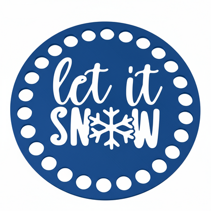 Let it Snow Base for Crochet and Basket Coiling 5-inch