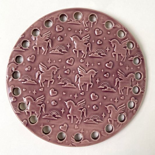 Ceramic Base for Coiled Baskets - The Eclectic Collection (5.5 inch)