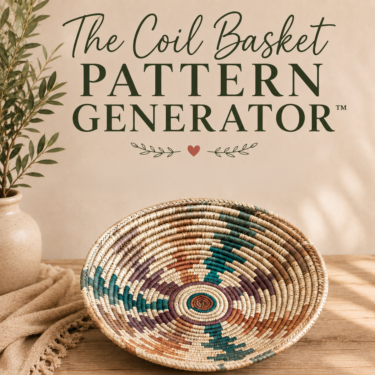 Handmade coil basket