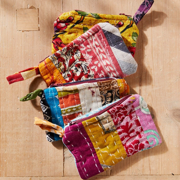 Vintage Kantha Pouch