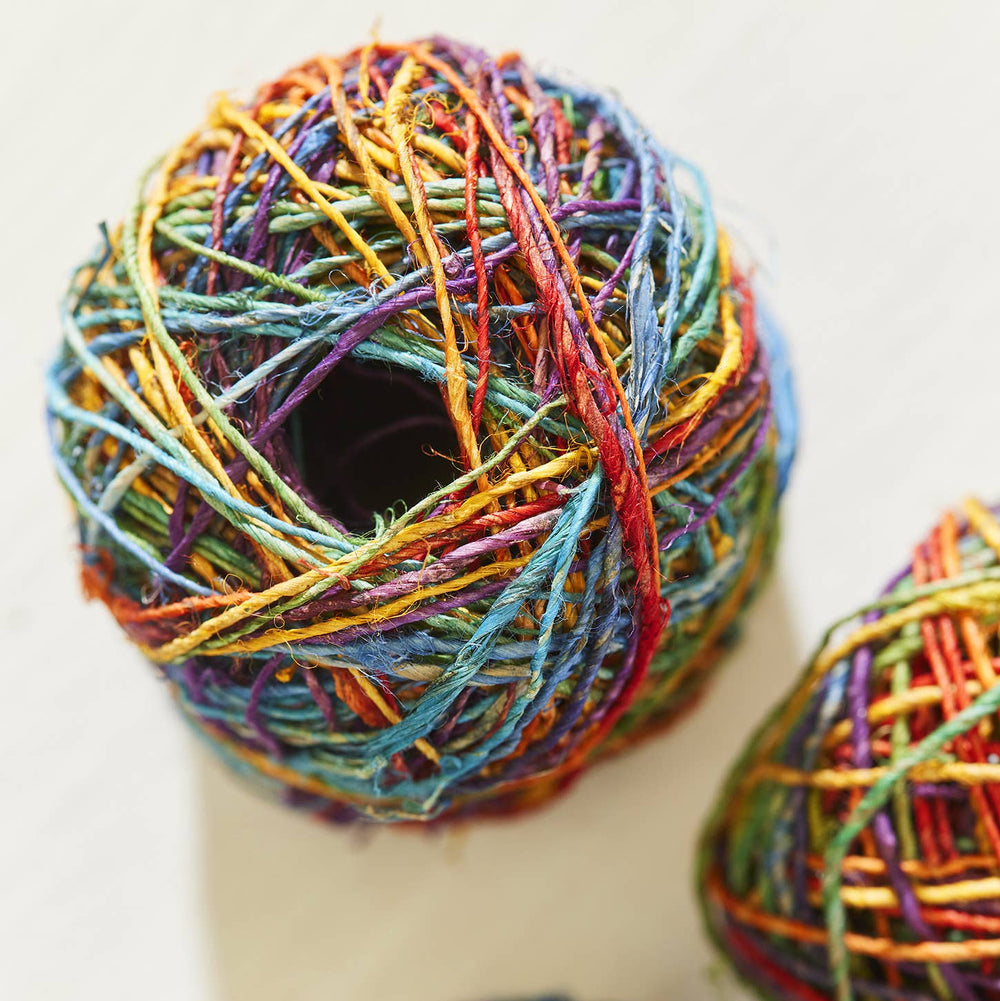 Mini Rainbow Hemp Twine Yarn