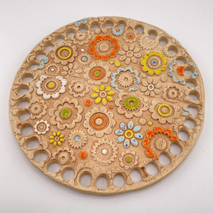 Ceramic Base for Coiled Baskets - Rustic Hearth Collection (6-inch)